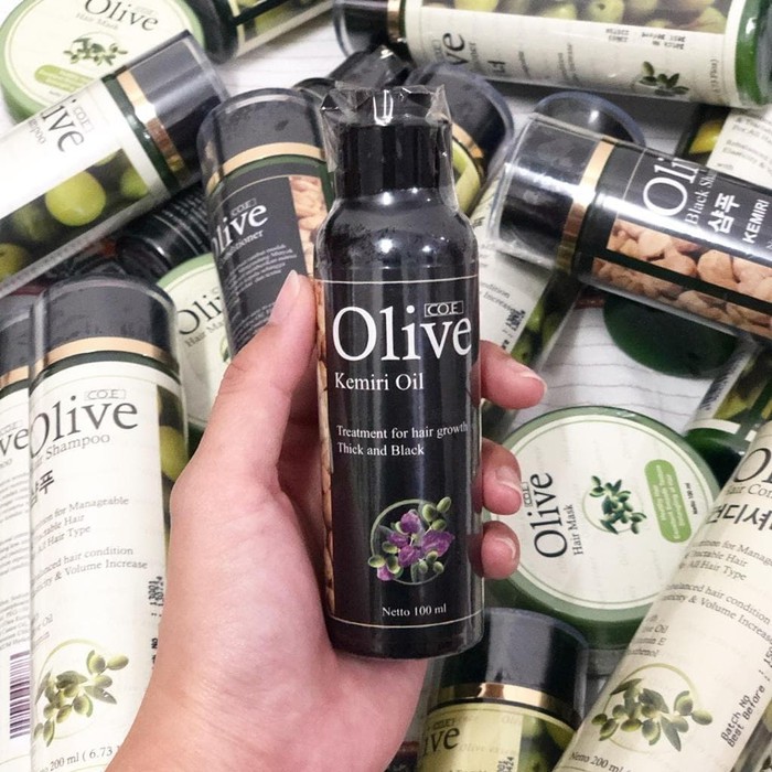 [ORI] SYB OLIVE OIL Minyak Kemiri 100ml Solusi Rambut Rontok AMPUH Menguatkan Menyuburkan Rambut