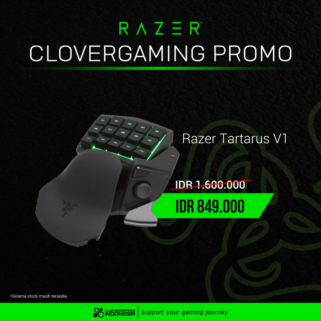 Razer Tartarus Membrane Game Keypad (Green Backlit)