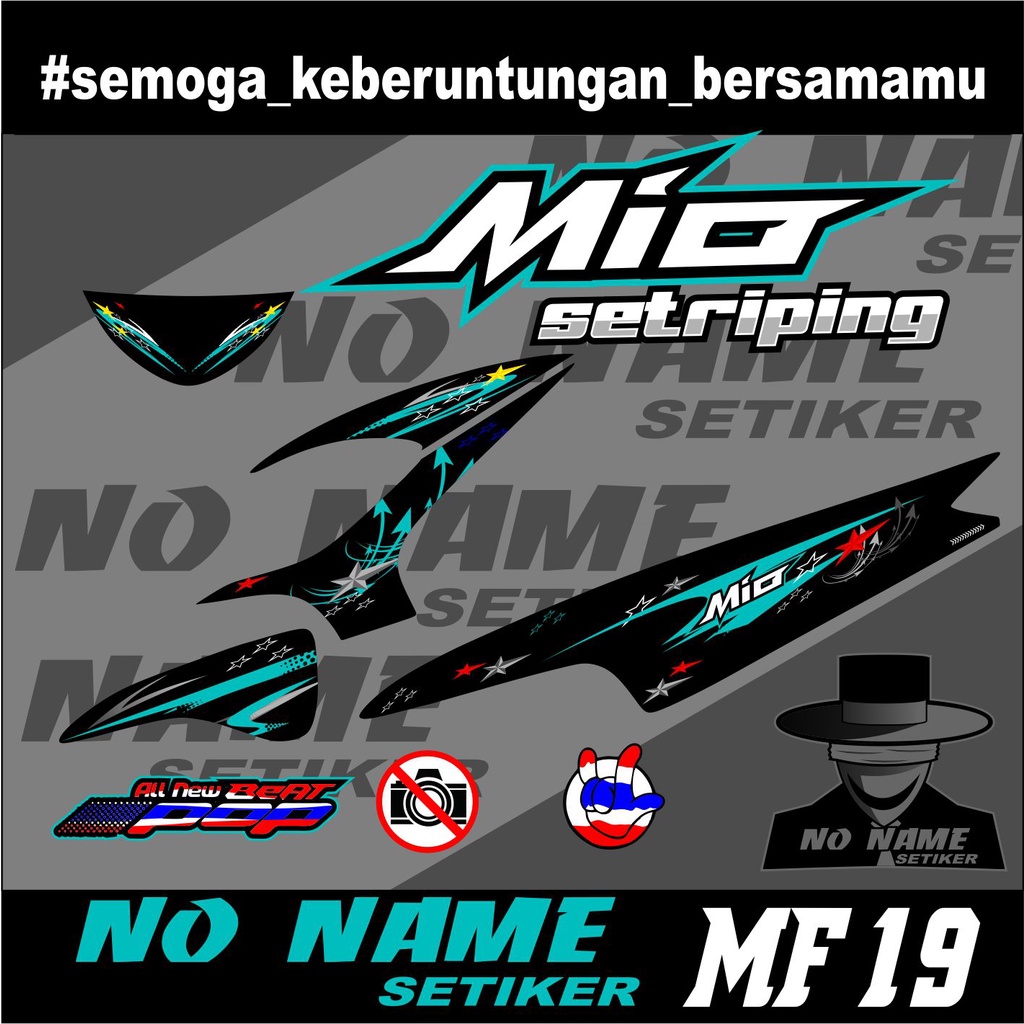 Stiker Striping Mio 110 Smile/Sporty (mf19) 2008 2009 2010 2012 2013 setiker decal mio karbu