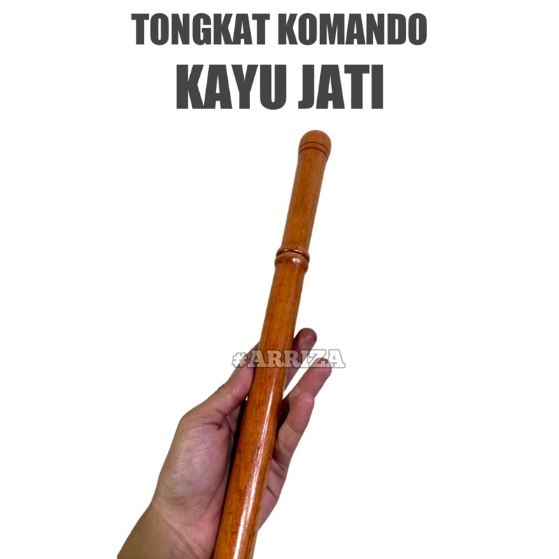 Tongkat Komando Kayu Jati Asli