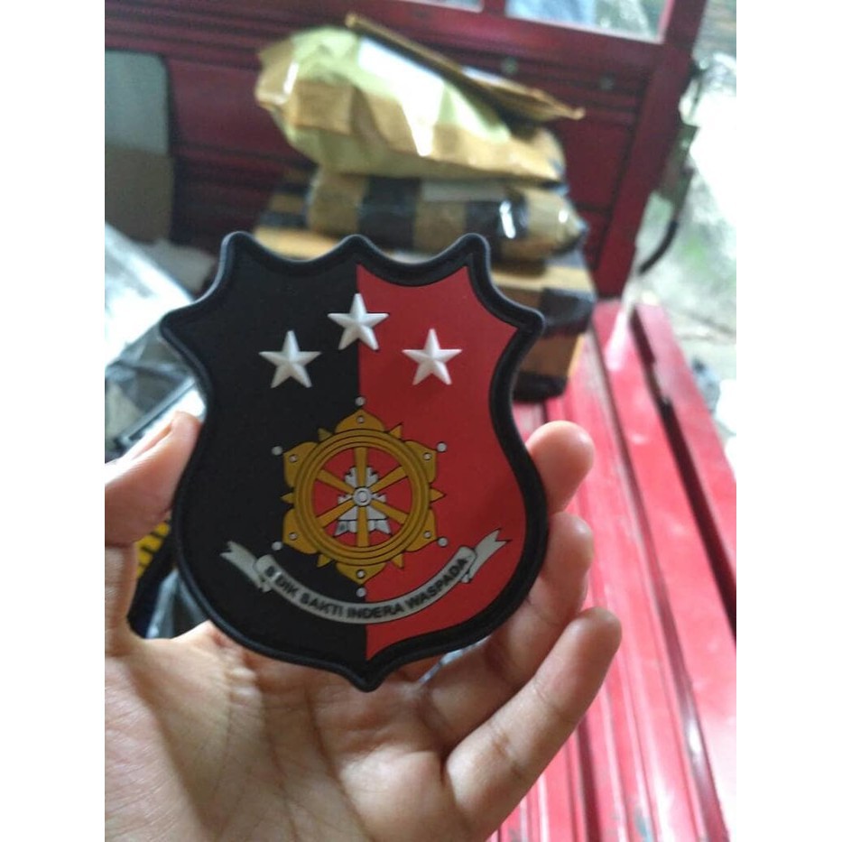 RUBBERpatch rubber bareskrim logo 3D