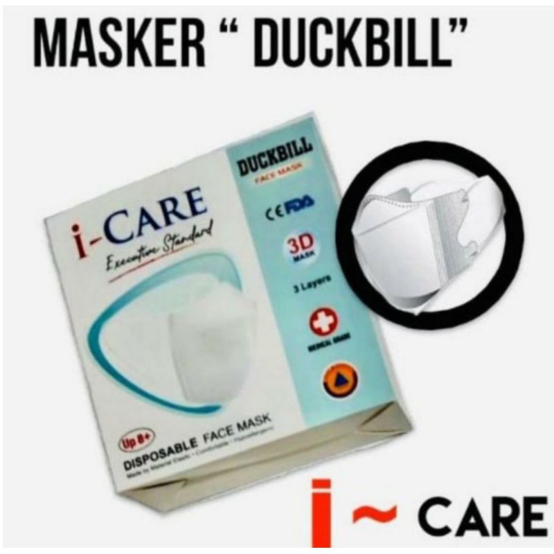 Masker Medis Duckbill 3Ply Izin Kemenkes - Masker Surgical Mask Duckbill Earloop Setara Sensi