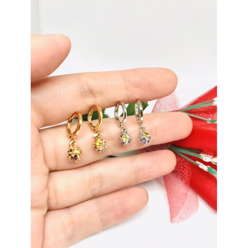 Anting Bola kristal Emas Xuping