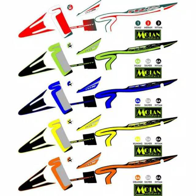 Sticker / Striping Variasi Motif Ori / Standar F1ZR CALTEX
