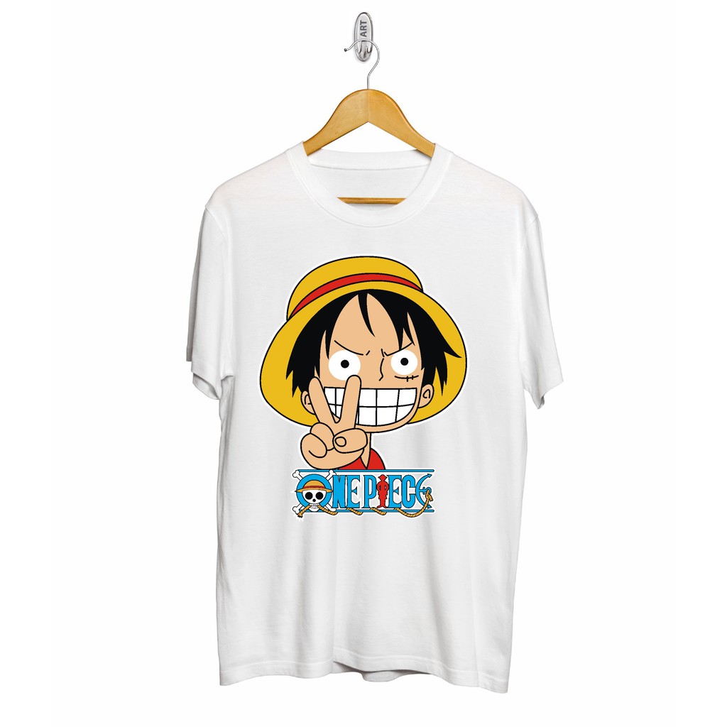 kaos distro pria kekren / kaos karton / kaos anime one pice / kaos lufty / kaos terbaru / kaos murah / kaos putih / kaos premium /