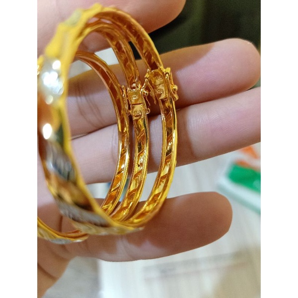 GELANG BANGKOK ANAK PERAK 925 LAPIS MAS