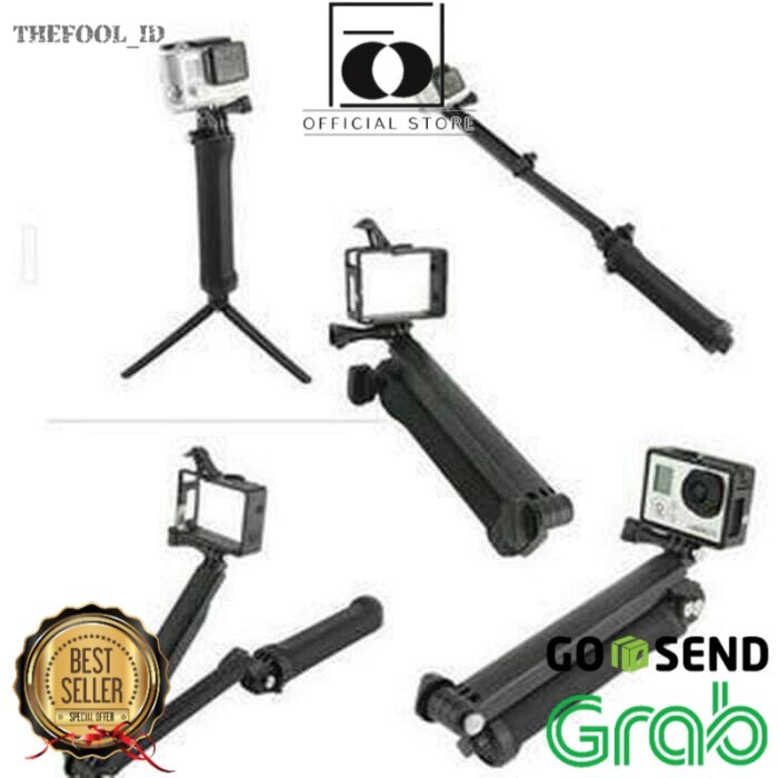 BAROKAH GAMIS TONGSIS 3WAY FOR GO PRO HERO SJCAM SJ4000 SJ50