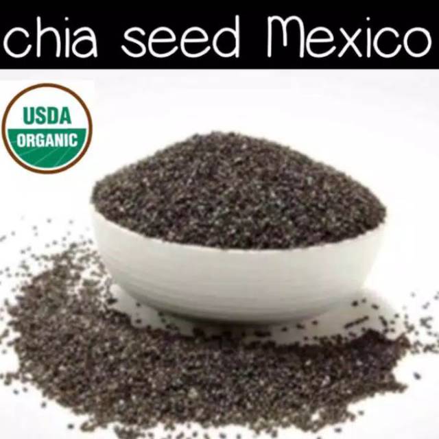 

Organic Chiaseed Mexico 1kg / black chiaseed / chia seed 1kg / organik chiaseed /organik chiaseed
