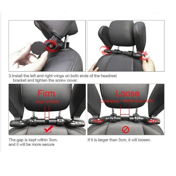 Headrest Penyangga Sandaran Kepala Mobil Universal Premium/Bantal Penyangga Kepala Mobil Murah