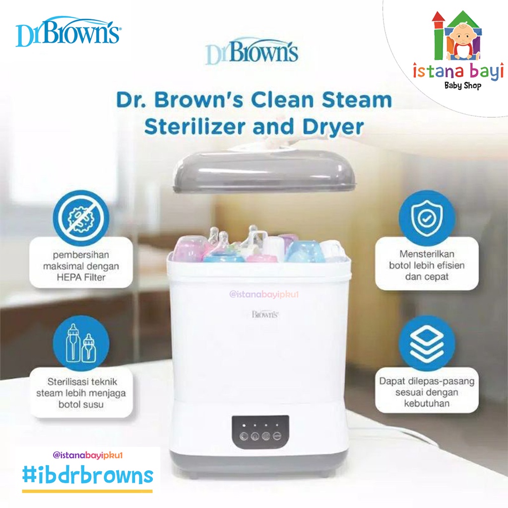 Dr Browns Clean Steam Sterilizer And Dryer AC178INTL - Sterilizer