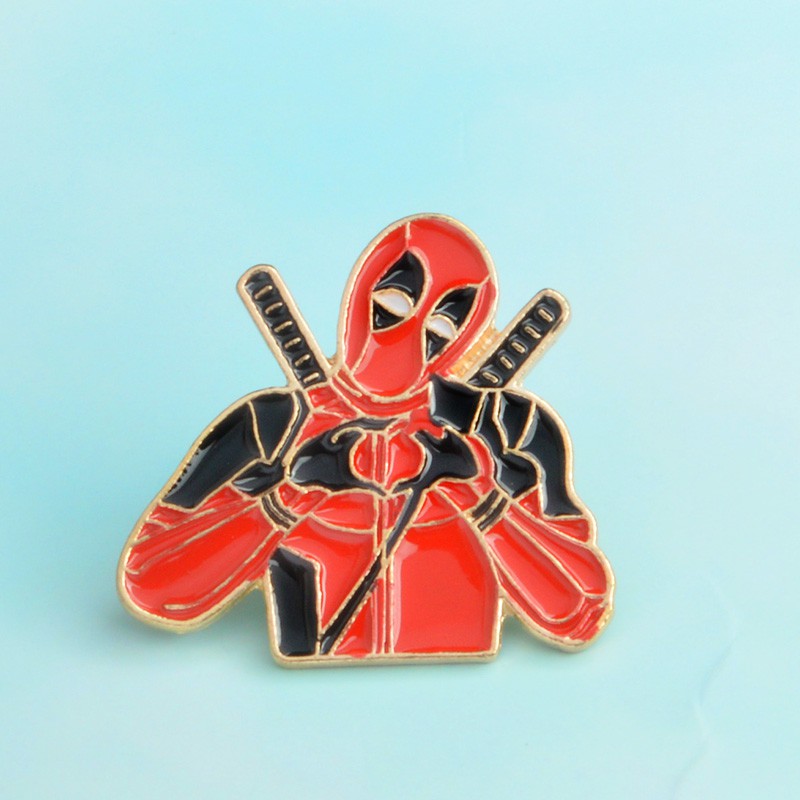 Pin Enamel Desain Komik Marvel Deadpool I Heart You Untuk Aksesoris Tas Ransel