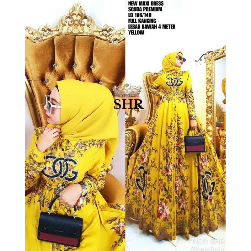 gamis Gucci kuning SHR ori GUCCI