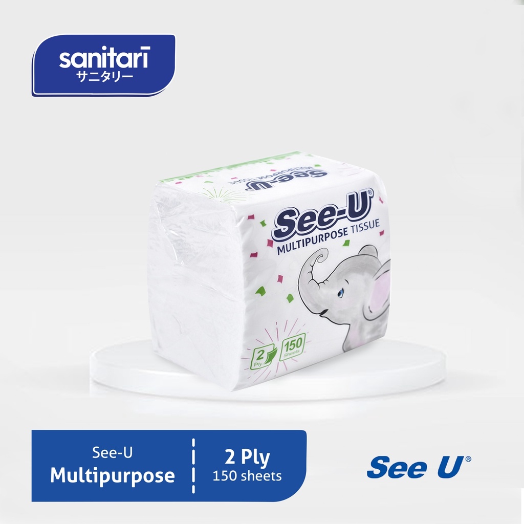 Tissue See U Pop Up Gajah 150s Tissu See U Multipurpose Tisu Pop Up