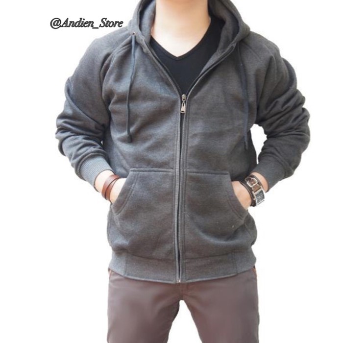 JAKET HOODIE ZIPPER POLOS ABU ABU UNISEX