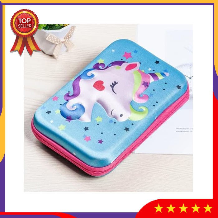 

ZV88 Pouch Alat Tulis Tempat Pensil Unicorn 3D Pencil Case Peralatan Sekolah