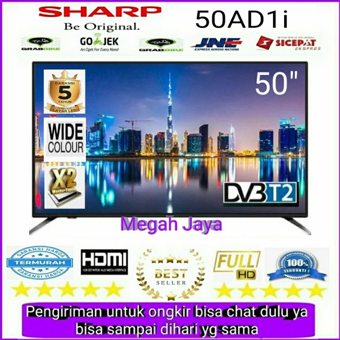 Jual SHARP 50 inch Led TV 50AD1i Full HD DVBT2 Digital Garansi 5 th