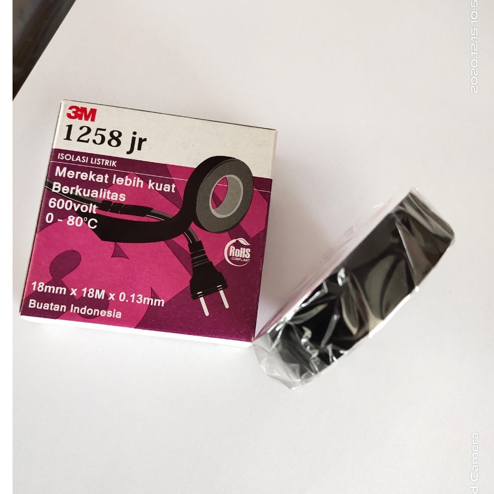 

3M Isolasi listrik 18mmx18m black 600 volt