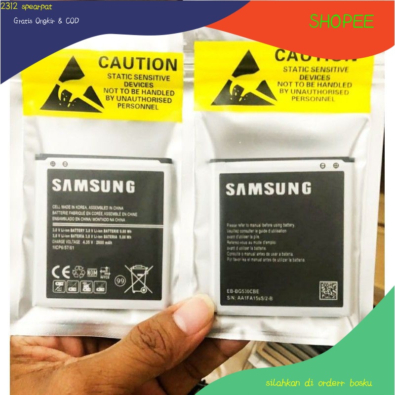 BATRE BATERAI BATERAY BATU HP SAMSUNG J2 PRIME/ G530/ GRAND PRIME/ J3 2016/ J3/ J5/ J2 PRO ORIGINAL