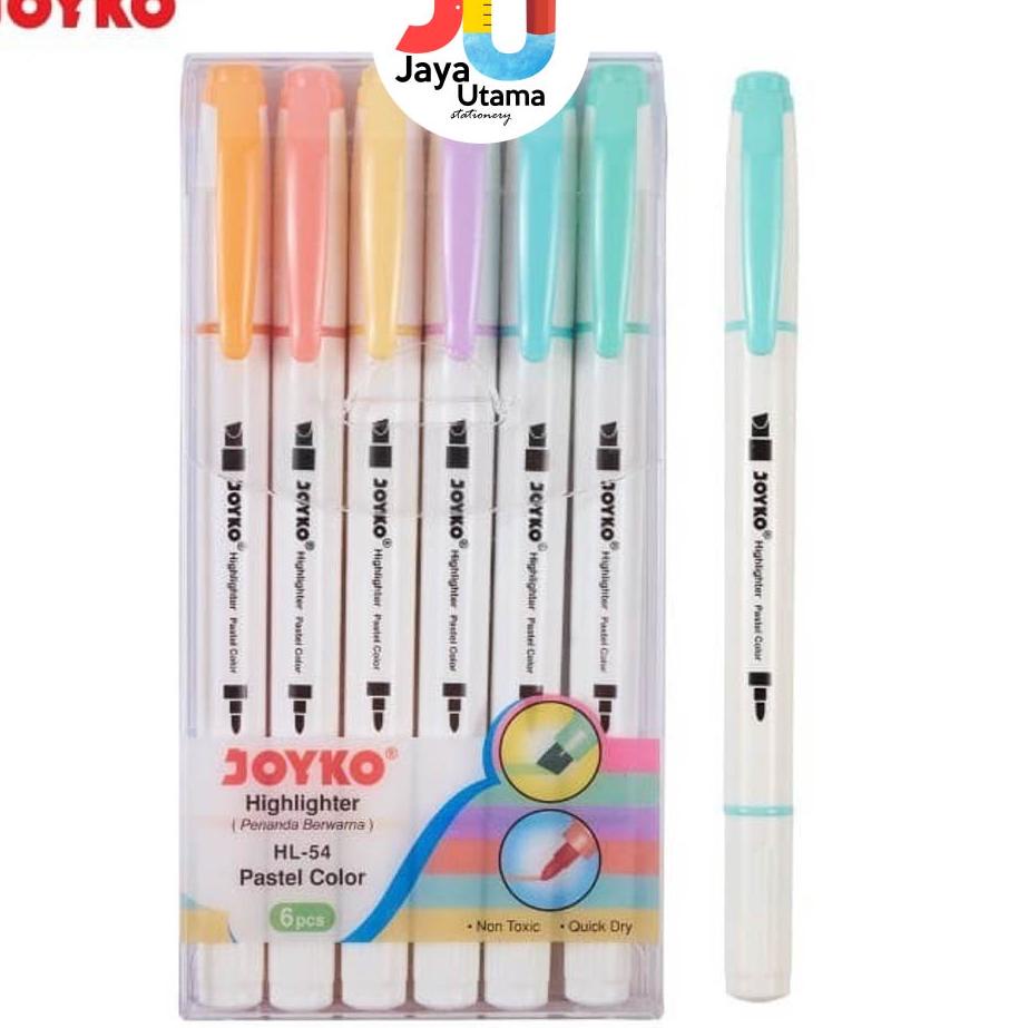 

Flash Sale--Joyko Highlighter Set 6 Warna Pastel HL 54