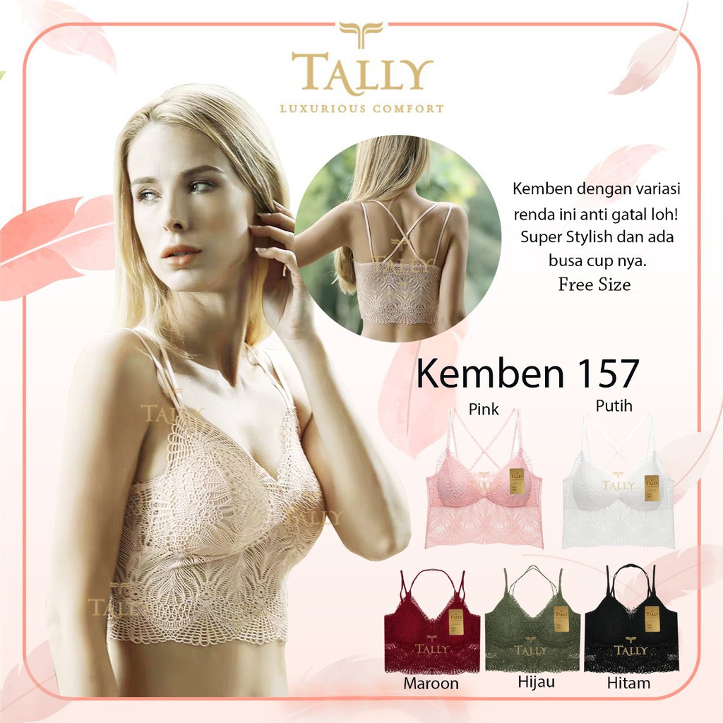 TALLY 157 Bralette brokat halus tidak bikin gatal super stylish