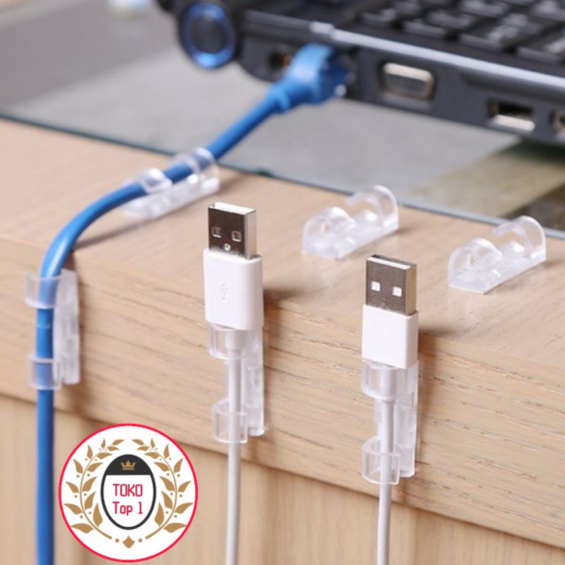 KLIP KABEL LED STRIP SELANG DAN NEON FLEX / KLIP KABEL ORGANIZER CABLE CLIP PER PACK PENGIKAT KABEL