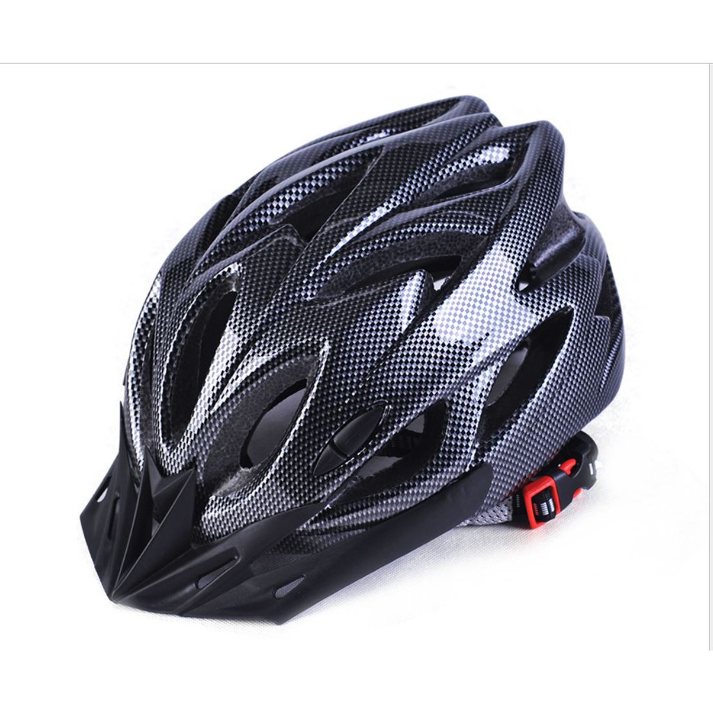 Helm motif Carbon Sepatu Roda Inlineskate Helm Sepeda Anak dan Dewasa