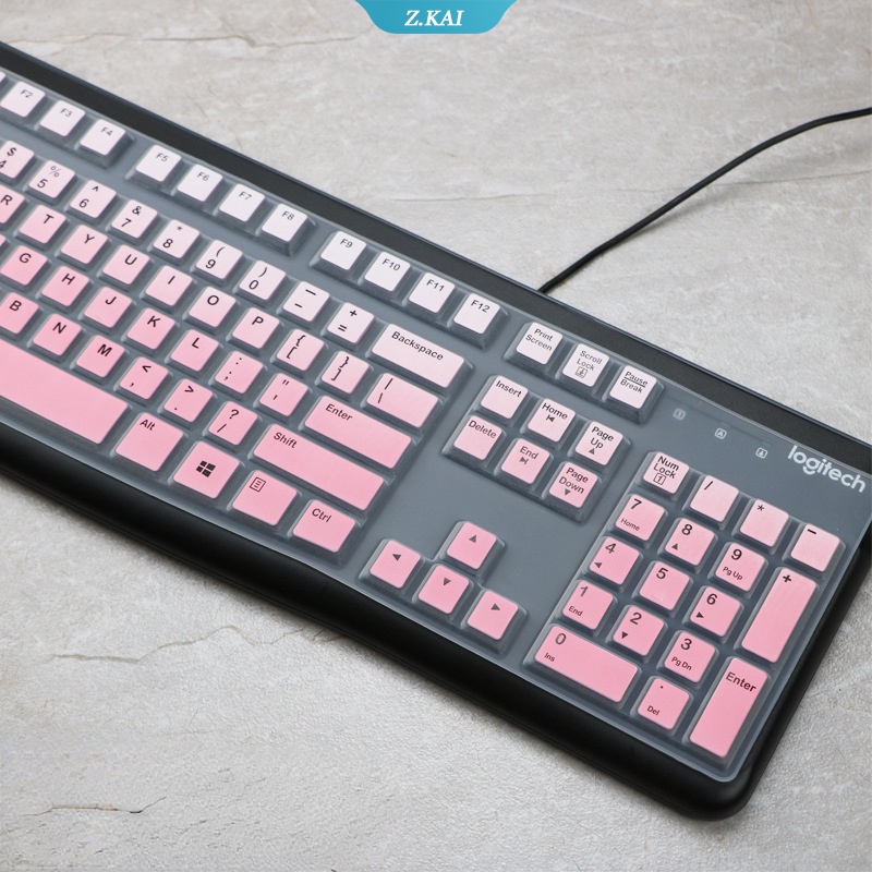 Case Pelindung Keyboard Alfabet Inggris Bahan Silikon Tahan Air Untuk Logitech Mk120 K120