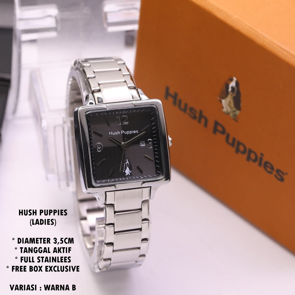 JAM TANGNA WANITA HUSH PUPPIES RANTAI BODY SEGI TANGGAL AKTIF