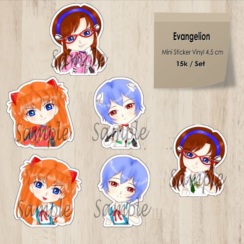 

Mini Sricker Evangelion Set