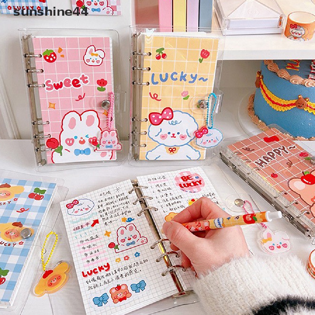 Sunshine Stiker Transparan Gambar Kelinci Lucu Ukuran A6 Untuk Diary / Jurnal