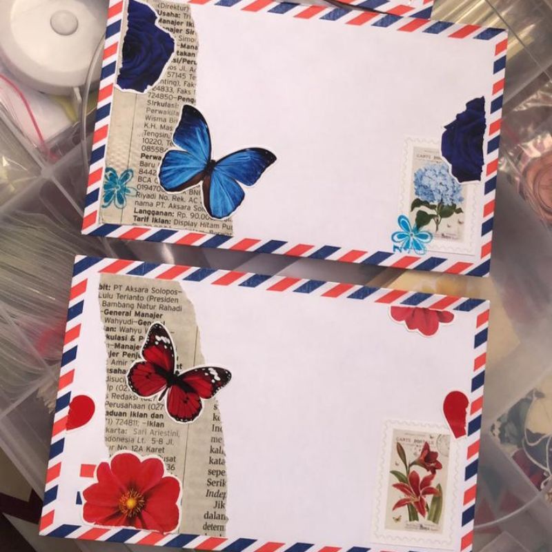 

[ HANYA AMPLOP ] White Amplop Estethic Envelope pos udara 11 x 23 & 9.5 x 15.2 cm 80gsm