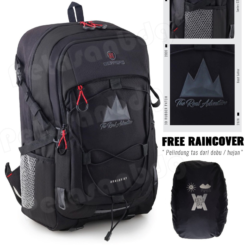 PTS Tas Ransel Gear Bag 13089 - The Real Adventure .PTS Laptop Backpack 13089 + FREE Raincover