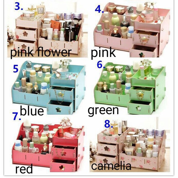 besar RAK KOSMETIK KAYU BESAR ( diy make up storage box )