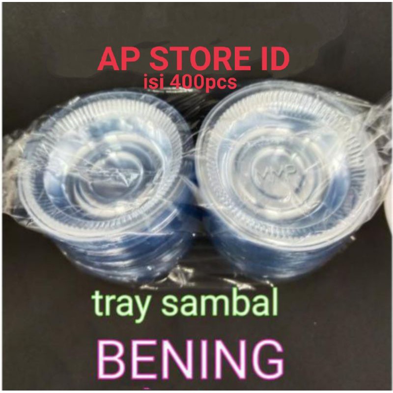 isi 400pcs Mika tray sambal bening  / miksa saos sambal