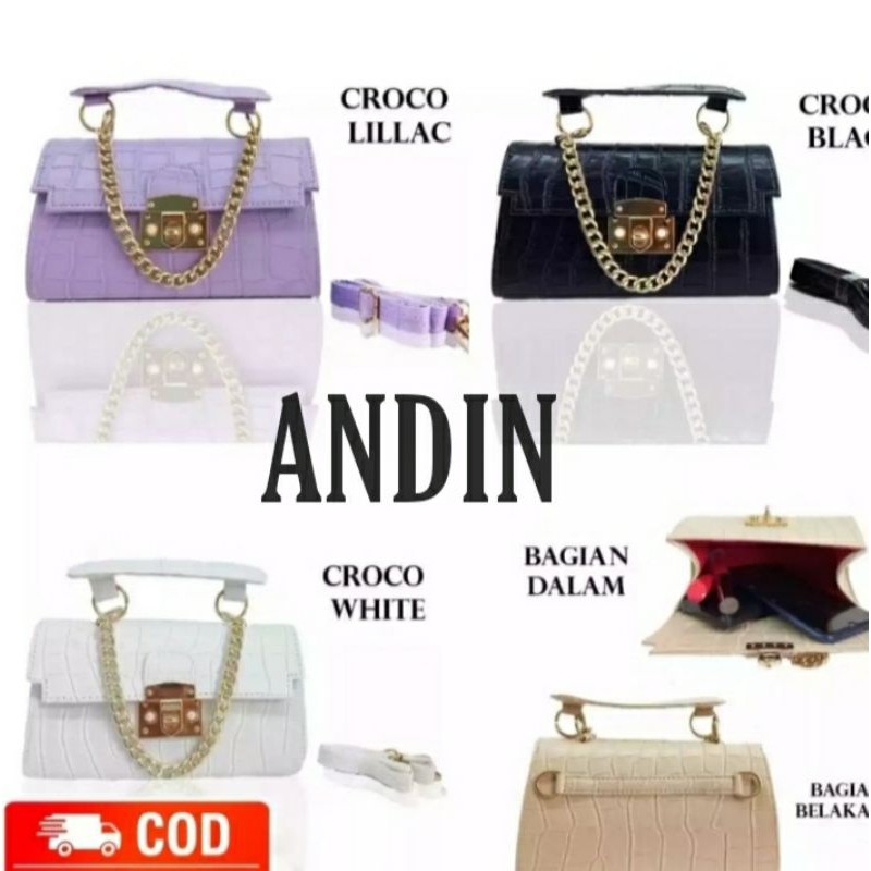 TAS SLEMPANG WANITA/TAS ANDIN/TAS PINGGANG/CROCO MICRO BAGUETTE