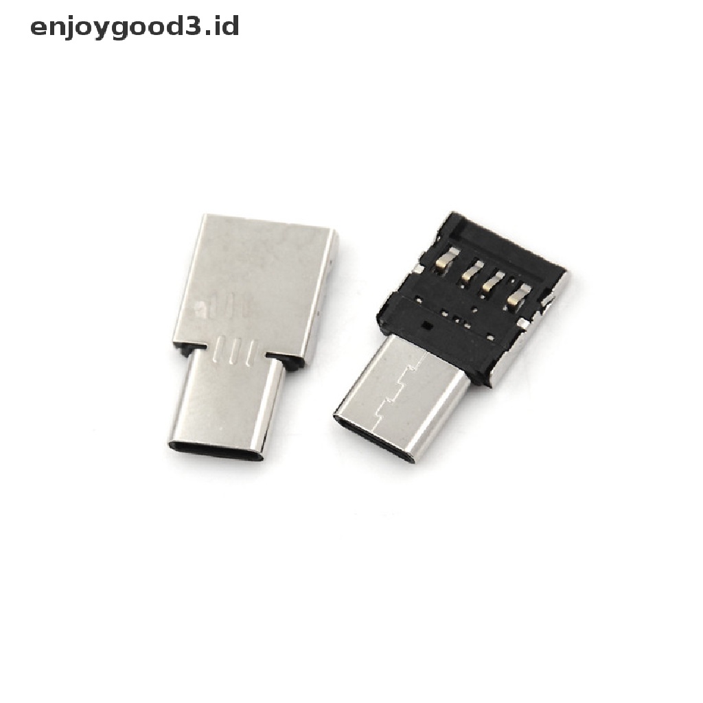 (Rready Stock) 2 Pcs Adaptor Converter OTG USB 3.1 Type C Male Ke USB Female Untuk Tablet Dan Handphone (ID)