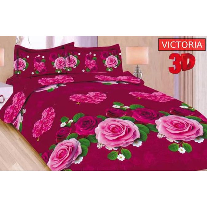 Macam-Macam Motif, Sprei Bonita Victoria No.1 King 180 Seprai Bunga Mawar Merah Hati Pink ,Kuwalitas