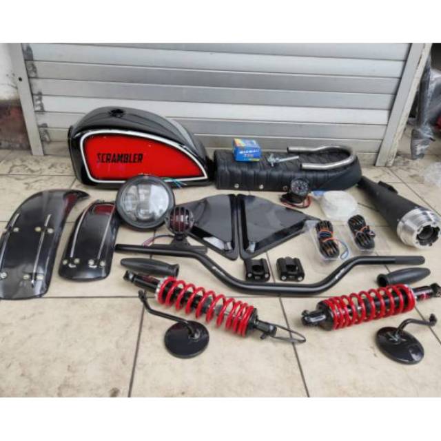 Paket Body Set Japstyle  Scrambler  Megapro Tiger Scorpio Byson