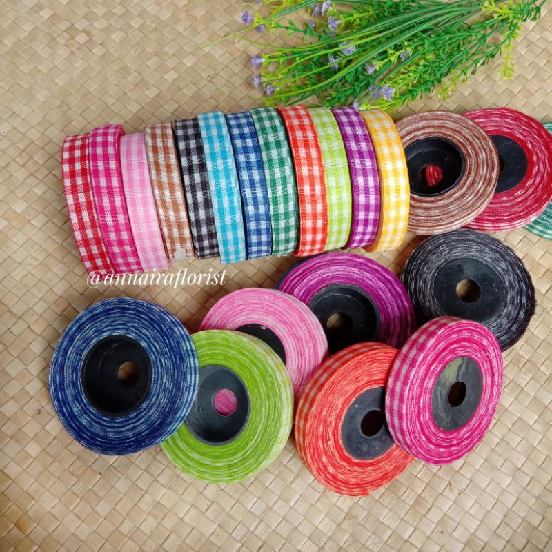 

Pita kotak lebar 1,5cm panjang 20yard