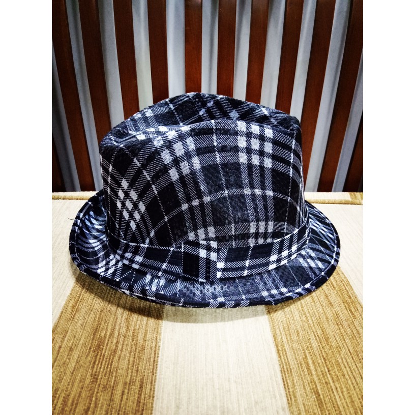 Topi Fedora Jazz motif &amp; Polos / Topi Tompi / Topi Jazz unisex