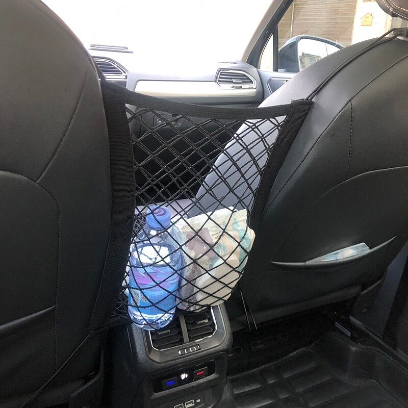 jaring kompartemen mobil Tas mobil tengah multifungsi tengah jok Tas Jaring penyimpanan Tengah kursi Jok Mobil Car Net Storage Bag