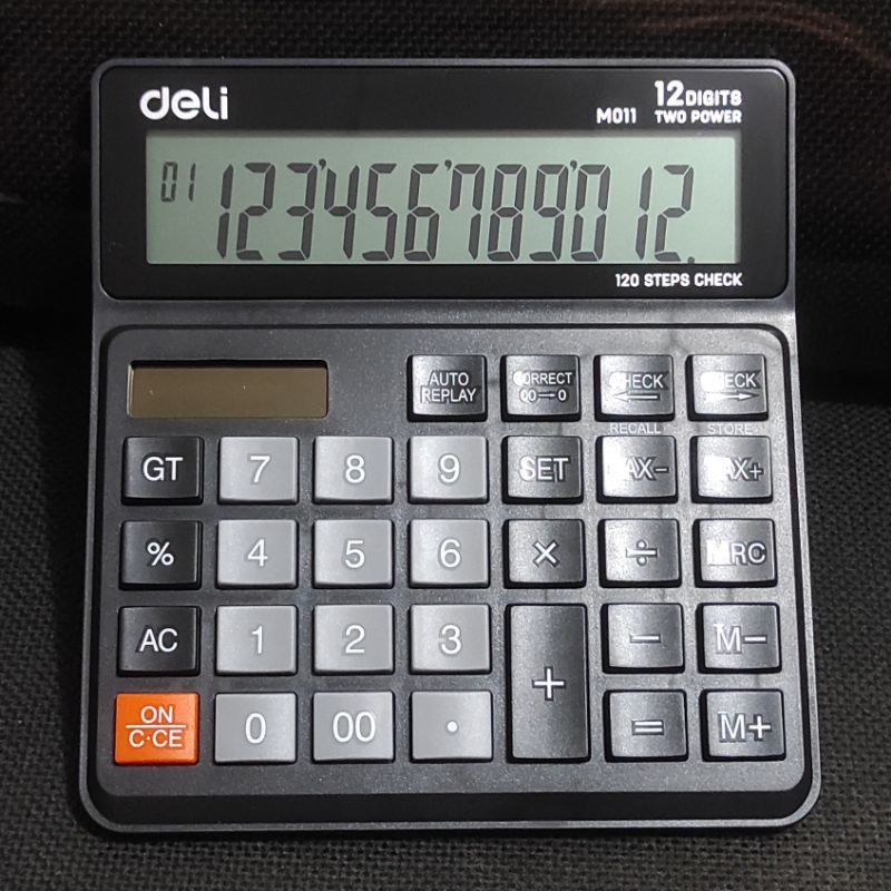 

Kalkulator Meja / Desktop Sedang 12 Digit Cek Ulang Deli M 01120 Hitam