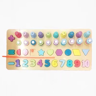 Mainan Edukasi Anak Multifungsi Pancingan Ikan Puzzle Warna Angka Bentuk Dan Berhitung