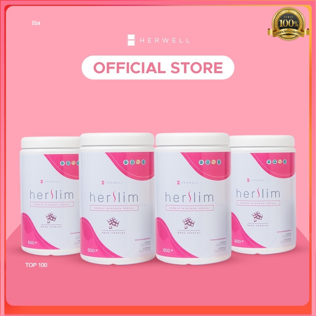 Herslim Susu diet - Bundling 4pcs  Herwel BPOM HALAL ORIGINAL ORI OFFICIAL STORE Herwell ASLI RASA COKLAT