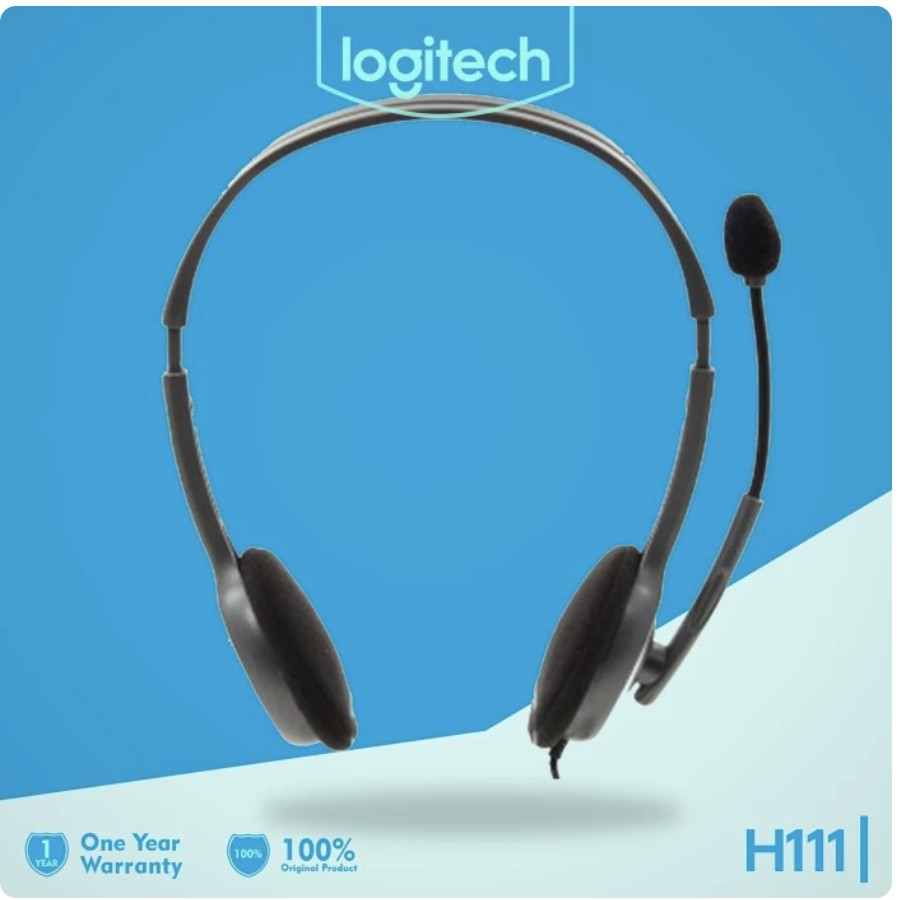 Logitech Headset H111 RESMI DAN BERGARANSI 100%