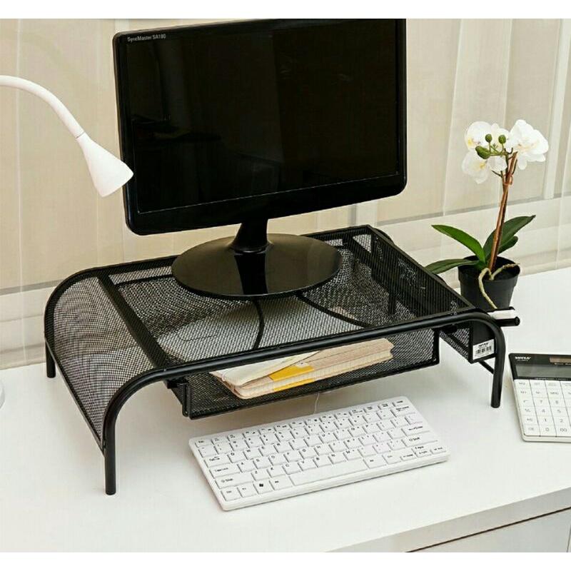 Meja Laptop Portable Rak Minimalis Dekstop Penyimpanan