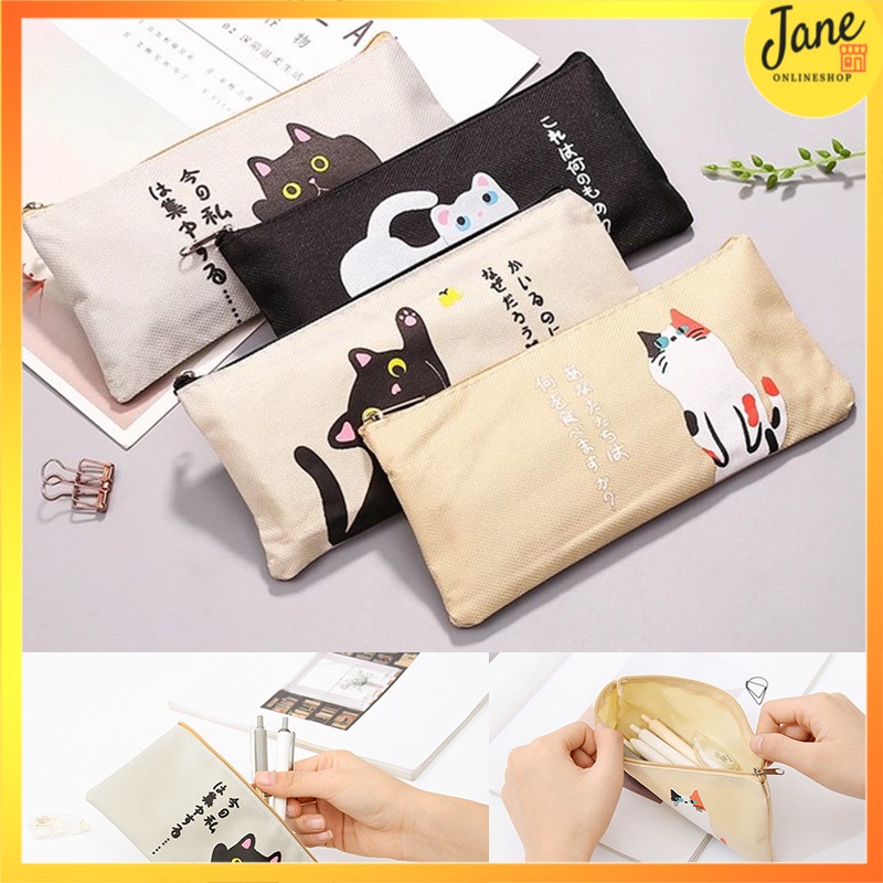 

Tempat Pensil Oxford Kawaai Cartoon Japanese Cat Make Up Zipper Case JCTP0024