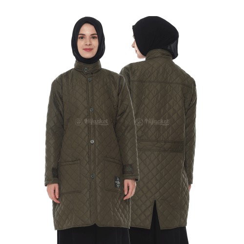 HIJACKET BELVA WANITA MUSLIMAH HIJAB ORIGINAL OFFICIAL I JAKET HIJAB WANITA MUSLIMAH PANJANG-GREEN