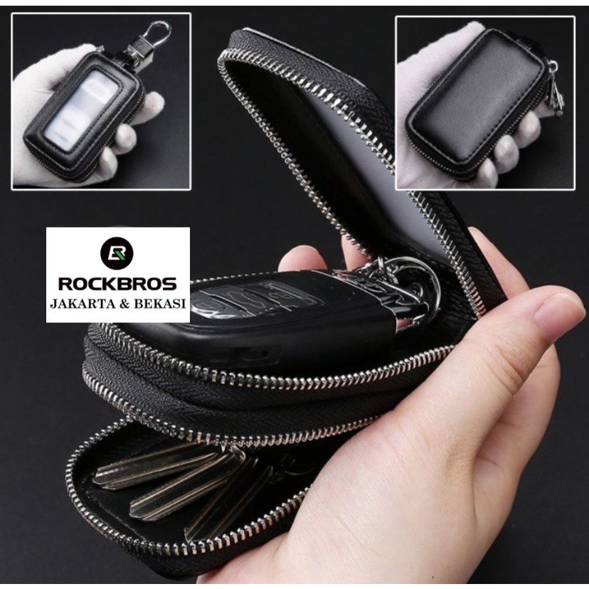 Dompet Gantungan Kunci Remot Mobil Remote Keyless Car Leather K8 K9 Holder Keychain Key Chain Double Zipper Single Premium Quality