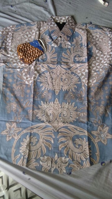 Nawasena Babyblue Kemeja Batik Pria Panjang Full Furing By Dewo